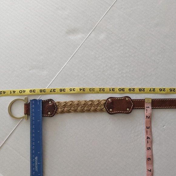 Schumacher Leather And Braided Thread Belt, Color: Brown / Tan Size M main image 4